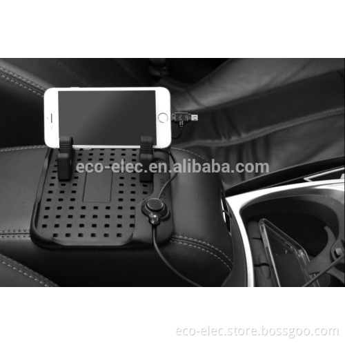 Multifunctional Silicone Car Phone Mount Magnetic Charging Cradle Dock Stand Car Holder For iPhone With 2 in 1 Charging Cable